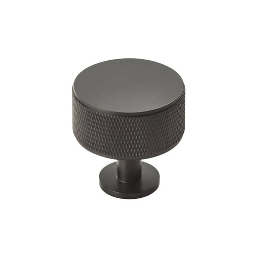 Knurled Cabinet Radio Knob - Matt Black