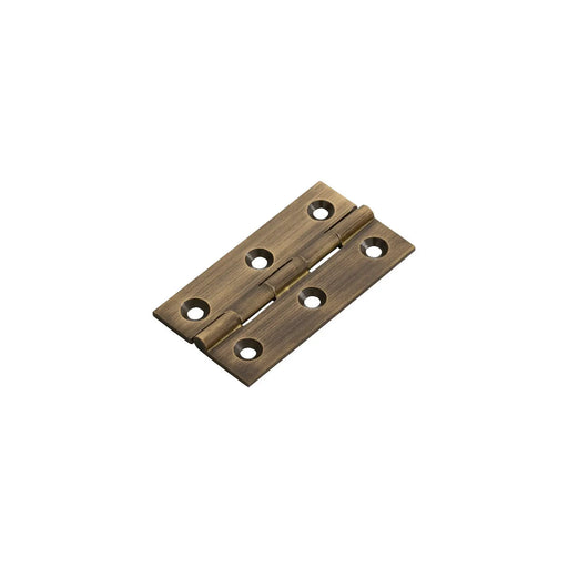 64 X 35 X 2Mm Cabinet Hinge C/W Screws (Pair) - Antique Brass 64 x 35 x 2