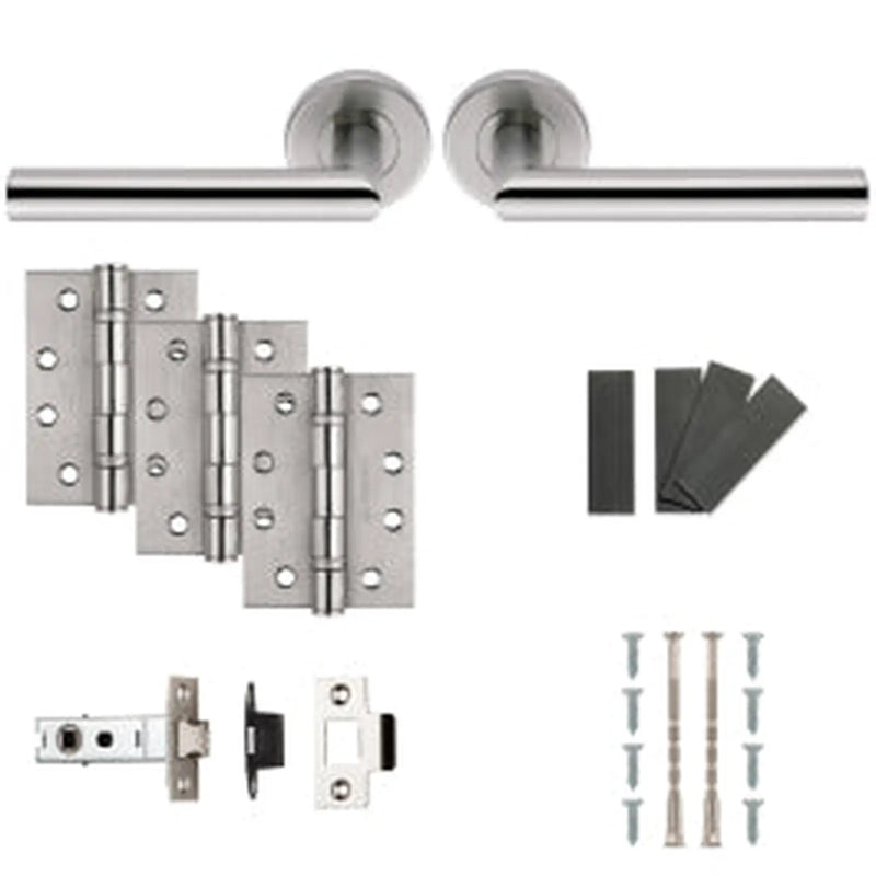 Treviri Lever Fire Door Pack - Satin Stainless Steel