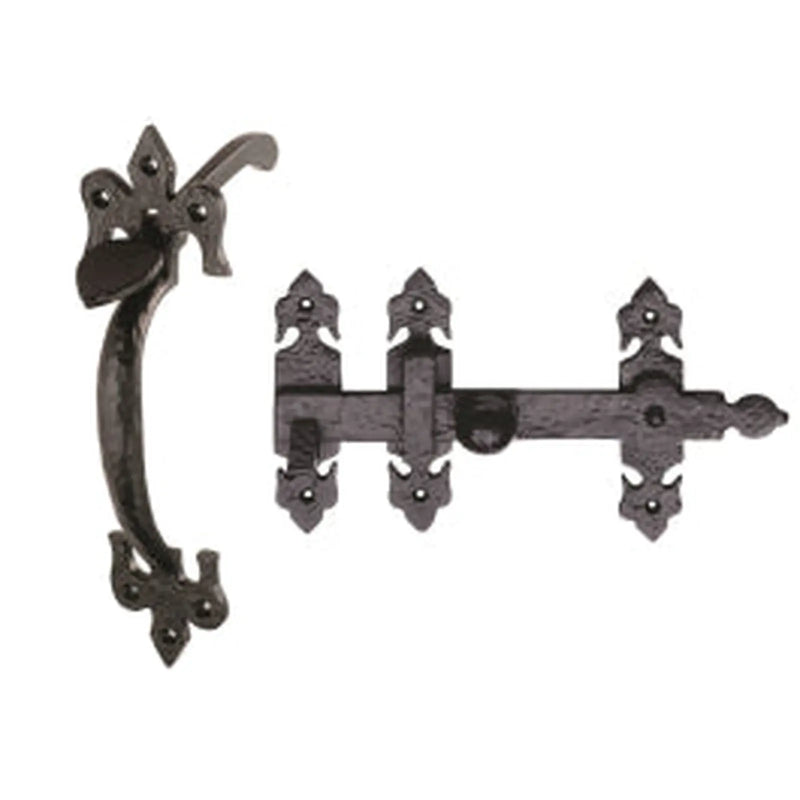 8 Suffolk Latch - Black Antique 203 mm