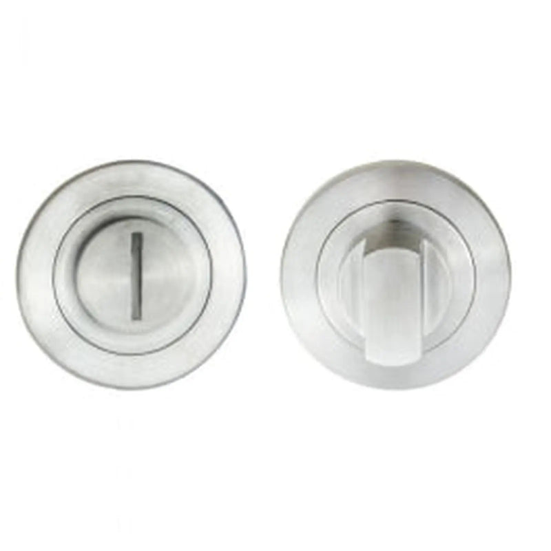 Steelworx Turn & Release On Concealed Fix Round Rose No Indicator (50Mm X 6Mm) - Satin Stainless Steel