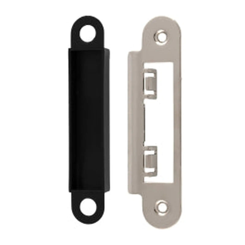 Strike Plate Dust Box & Fixings - Lse/Bae - Radius - Nickel Plated