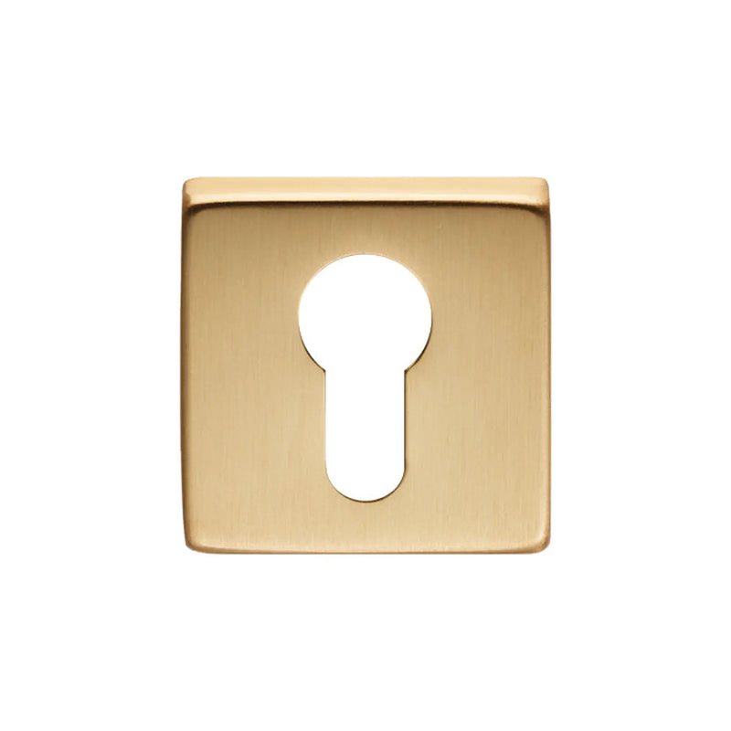 Escutcheon - Euro Profile On Concealed Fix Square Rose Osa (Satin Brass) - Satin Brass