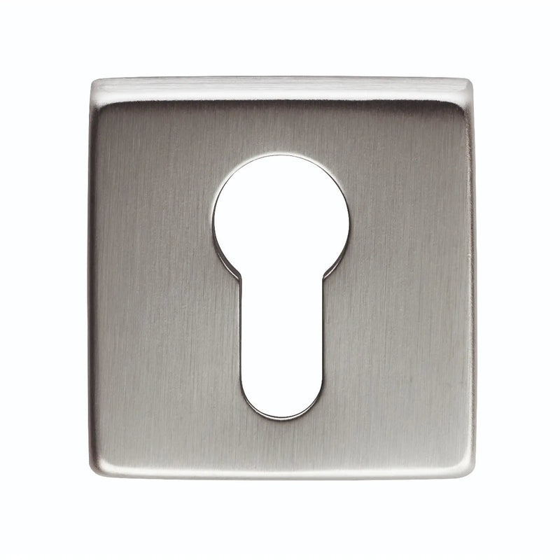 Escutcheon - Euro Profile On Concealed Fix Square Rose Artqe Csa (Satin Chrome) - Satin Chrome 50 X 50