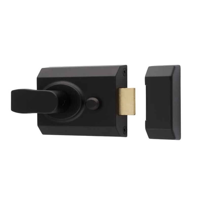 60Mm Rim Cylinder Nightlatch C/W Mp5 Cylinder - Matt Black