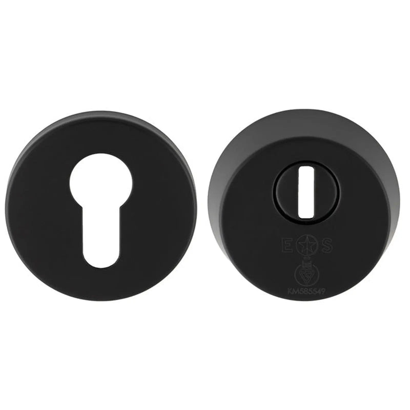 2 Star Security Escutcheon Set - Matt Black