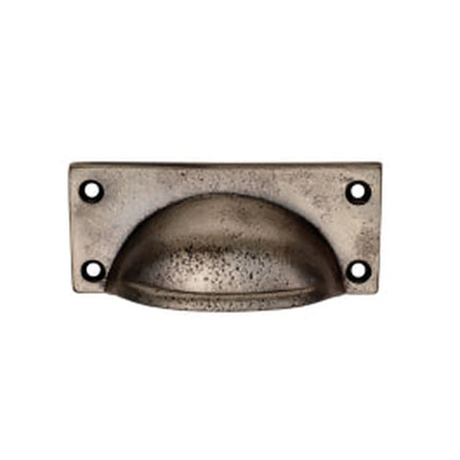 Square Plate Cup Handle 79 X 25Mm C/C - Pewter 79 x 25