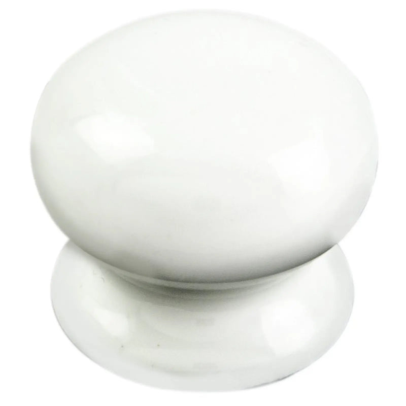 Porcelain Knob 45Mm - White Porcelain 40 ( 43 )