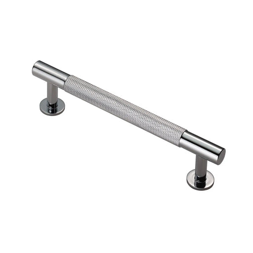 Knurled Cabinet Pull Handle 128Mm C/C - Polished Chrome