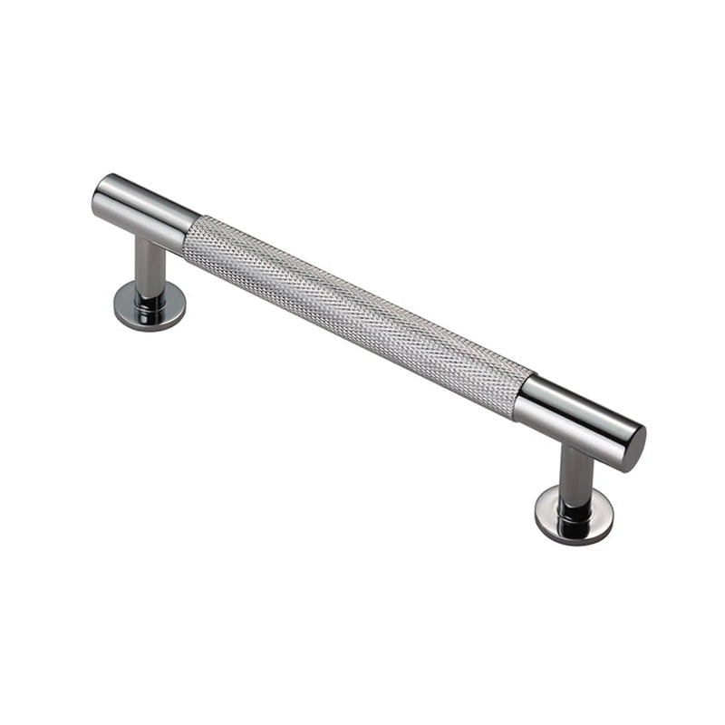 Knurled Cabinet Pull Handle 128Mm C/C - Polished Chrome