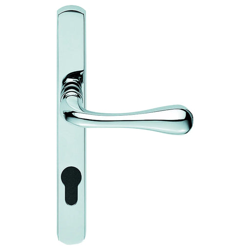Narrow Plate - (As1Np) Astro Lever Lock Euro Profile Furniture (92Mm C/C) Cro (Polished Chrome) - Polished Chrome 208mm x 26mm