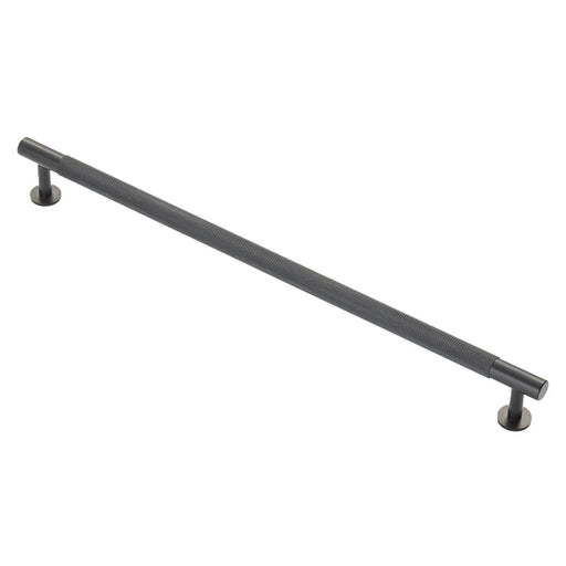 Knurled Cabinet Pull Handle 320Mm C/C - Matt Black