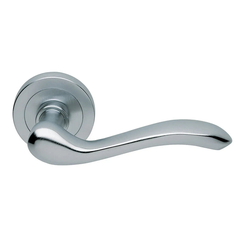 Apollo Lever On Concealed Fix Round Rose (Erica) Csa (Satin Chrome) - Satin Chrome 51MM