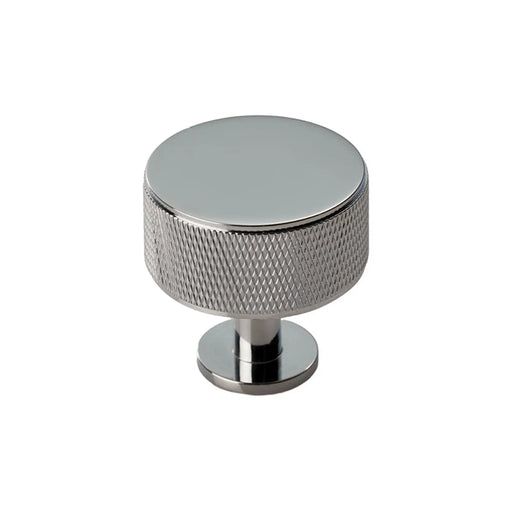 Knurled Cabinet Radio Knob - Polished Chrome