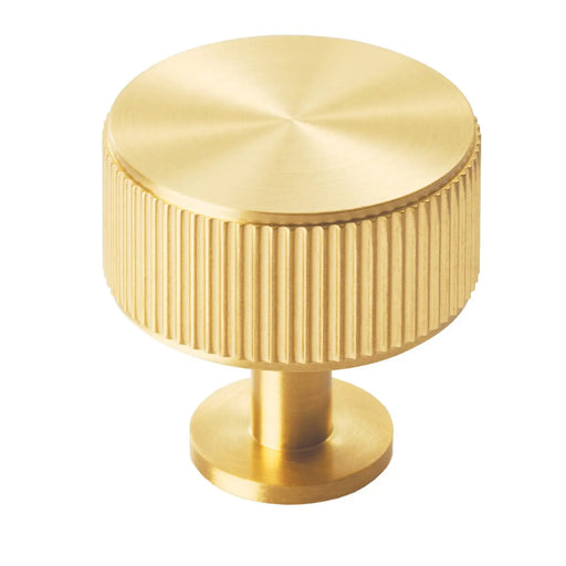 Lines Cabinet Radio Knob - Satin Brass