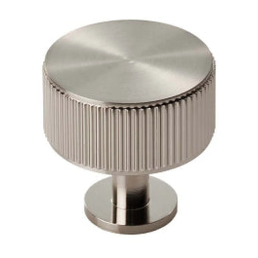 Lines Cabinet Radio Knob - Satin Nickel