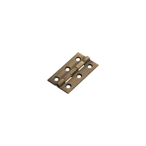 50 X 28 X 1.5Mm Cabinet Hinge C/W Screws (Pair) - Antique Brass 50 x 28 x 1.5