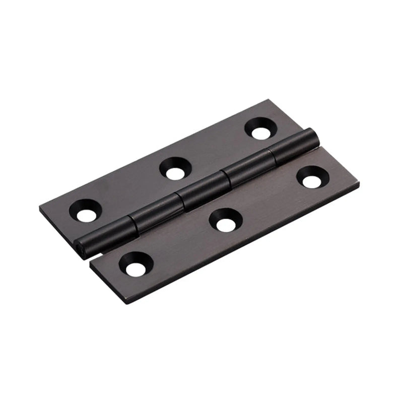 64 X 35 X 2Mm Cabinet Hinge C/W Screws (Pair) - Matt Black