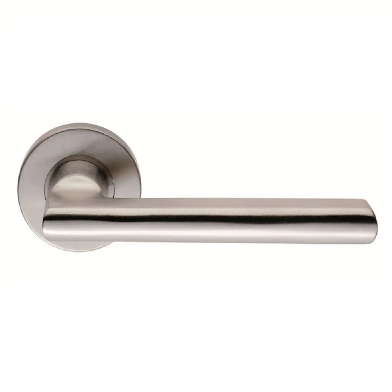 Carlton Lever On Sprung Push-On Round Rose - Satin Stainless Steel