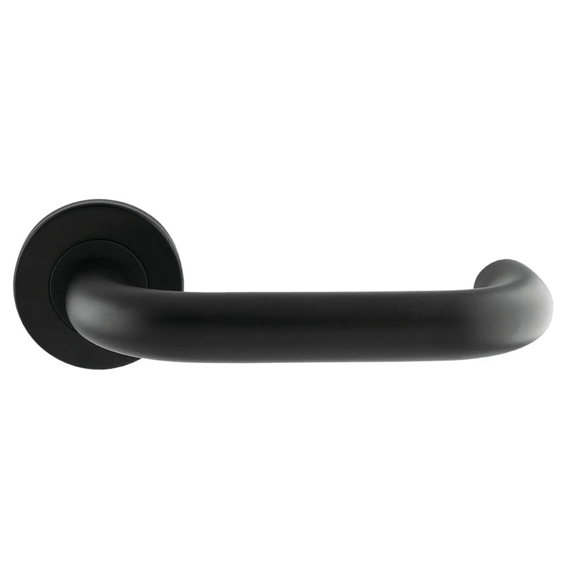 Nera 19Mm Safety Lever On Sprung Push-On Round Rose - Matt Black