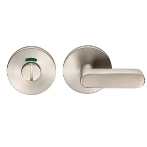 Large Turn & Release - 5Mm Spindle - Push-On Round Rose - Optional Indicator - Satin Stainless Steel