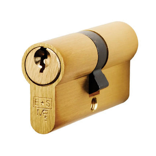 Mp5 70Mm Euro Double Cylinder - Ktd - Satin Brass