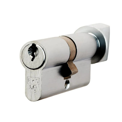 Mp5 70Mm Euro Cylinder & Turn - Ktd - Satin Chrome