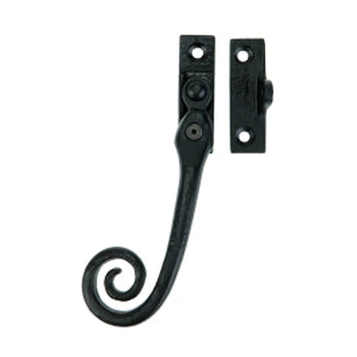 Locking Casement Fastener C/W Key - Left Hand - Black Antique 57 x 17 mm