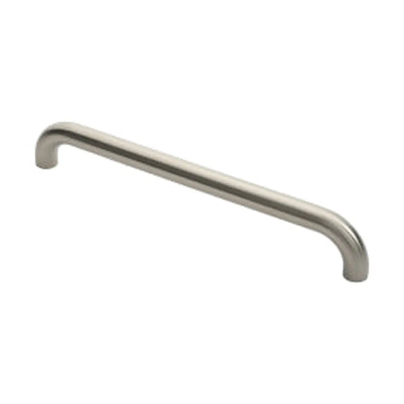 30Mm Dia. D Pull Handle - 450Mm C/C - Bolt Through Fixing - Satin Stainless Steel