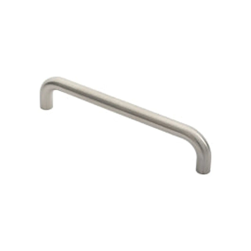 22Mm Dia. D Pull Handle - 300Mm C/C - Bolt Through Fixing - Satin Stainless Steel