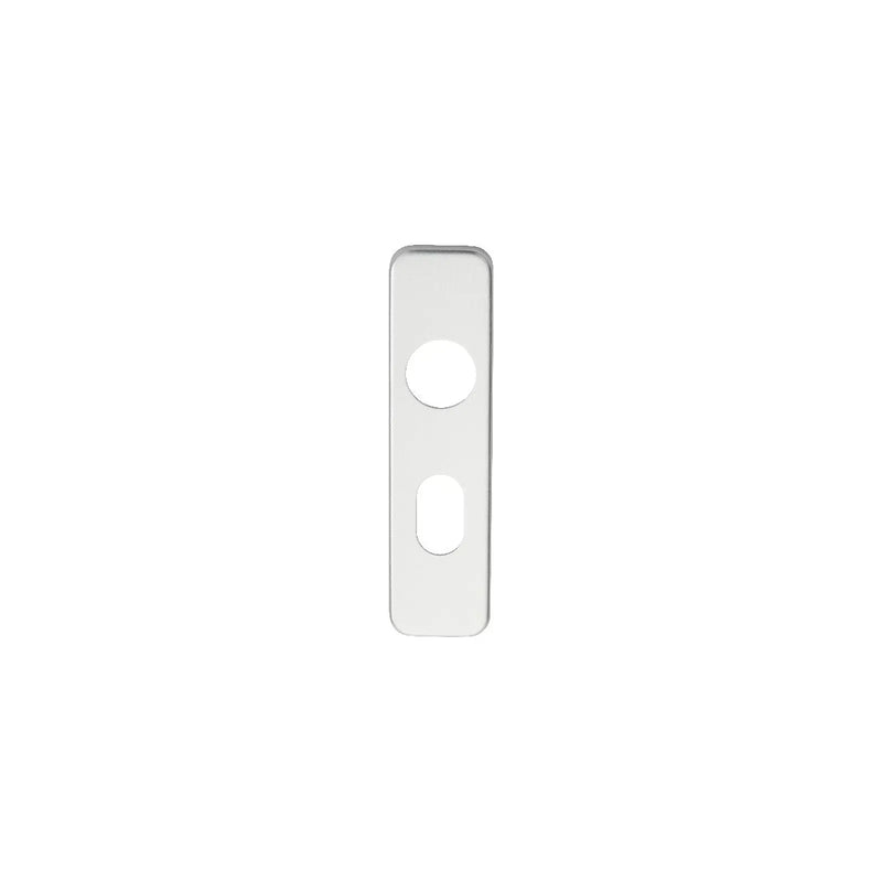 48.5Mm C/C Oval Plate (Pair) - Satin Anodised Aluminium