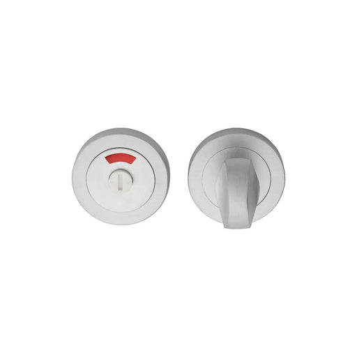Turn & Release With Indicator On Concealed Fix Round Rose (4.9 X 67Mm Spindle) - Satin Chrome 51MM