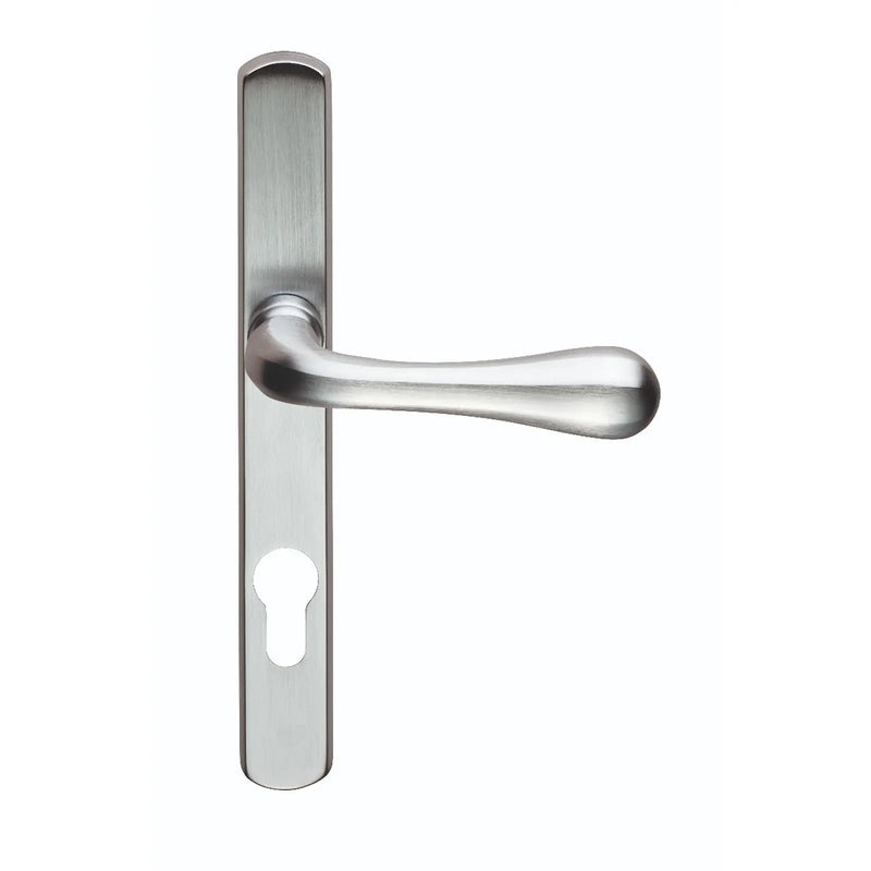 Narrow Plate - Astro Lever Lock Euro Profile (70Mm C/C) (As1Npsc) Csa (Satin Chrome) - Satin Chrome 208MM X 26MM