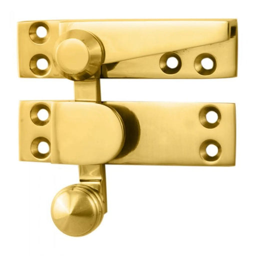 Architectural Quality Sash Fastener (Quadrant Arm) - Polished Brass 70MM X 20MM