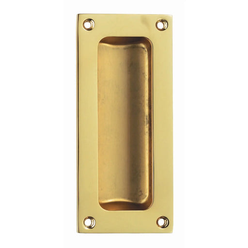 Flush Pull - Polished Brass 102 X 45 MM