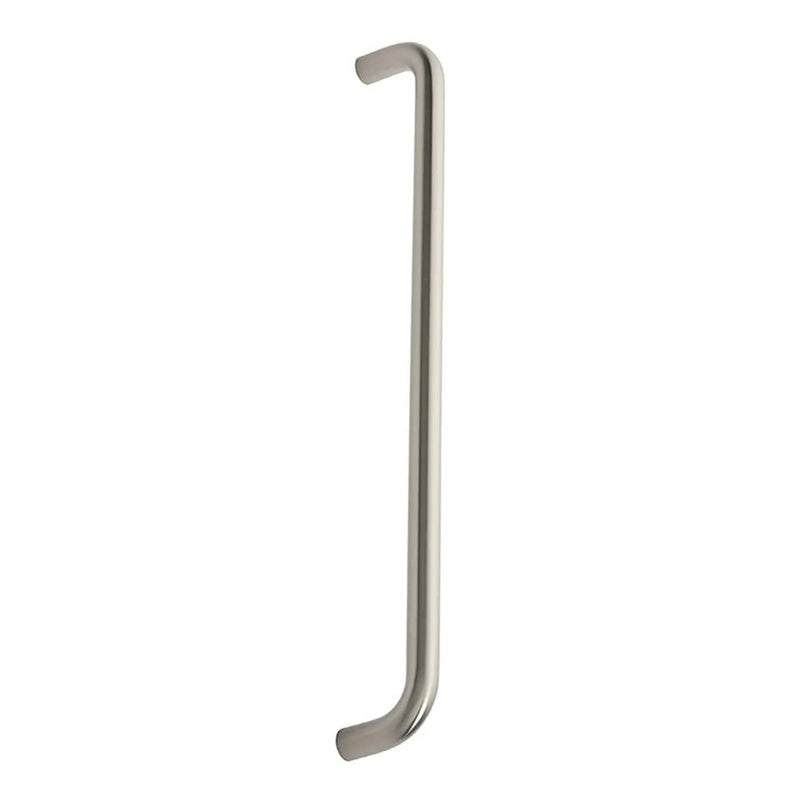19Mm Dia. D Pull Handle - 450Mm C/C - Bolt Through Fixing - Bright Stainless Steel