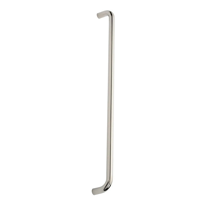 19Mm Dia. D Pull Handle - 600Mm C/C - Bolt Through Fixing - Bright Stainless Steel