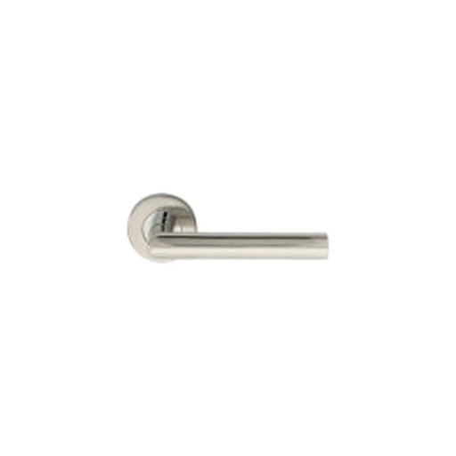 Treviri Mitred Lever On Sprung Push-On Round Rose - Bright Stainless Steel