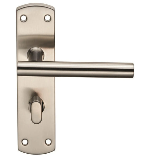T-Bar Lever On Face-Fix Backplate - Bathroom 57Mm - Satin Stainless Steel