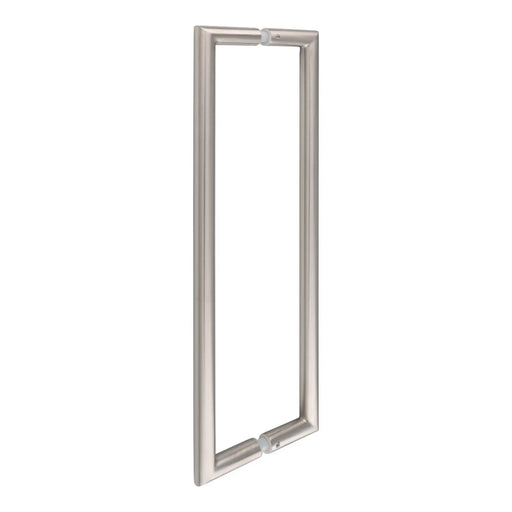 19Mm Dia. Mitred Pull Handle - 425Mm C/C - Back To Back Fixing - Satin Stainless Steel