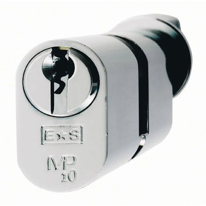 Mp10 64Mm Oval Cylinder & Turn - Mk - Satin Chrome