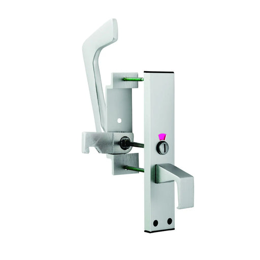 Disabled Toilet Handle Set - Satin Anodised Aluminium - Satin Anodised Aluminium