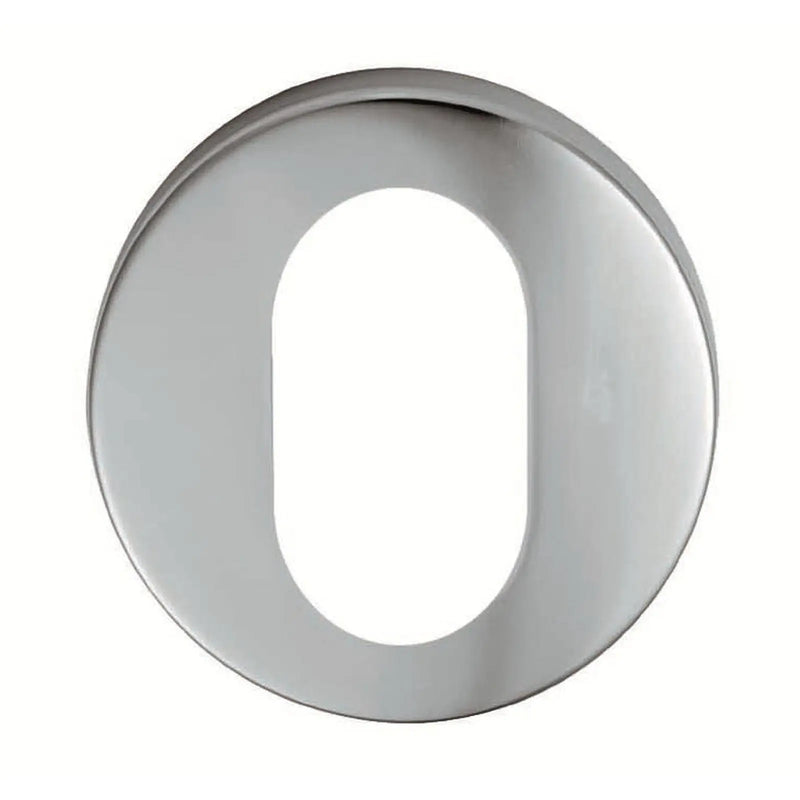 Escutcheon - Oval Profile On Concealed Fix Round Rose - Satin Anodised Aluminium 52 x 8