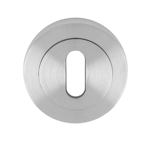 Escutcheon - Lock Profile - Screw-On Round Rose - Satin Chrome