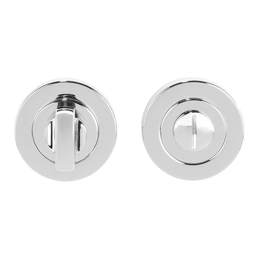 Turn & Release - 5Mm Spindle - Screw-On Round Rose - Polished Chrome