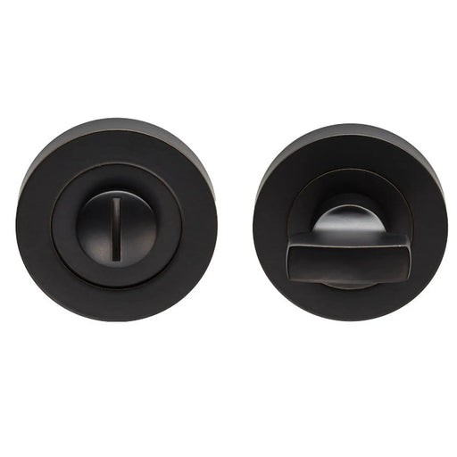 Turn & Release - 5Mm Spindle - Screw-On Round Rose - Matt Black