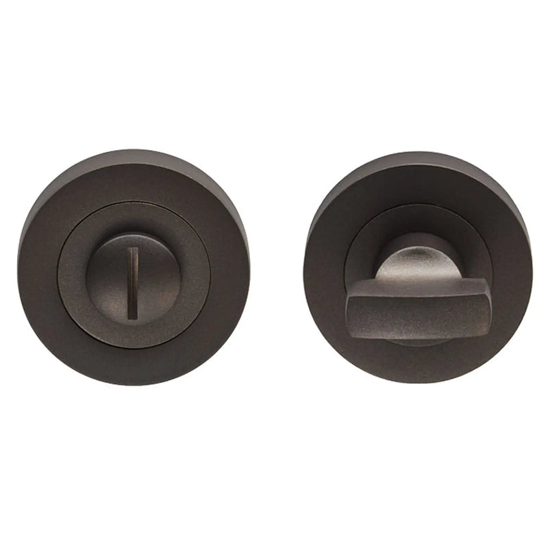 Turn & Release - 5Mm Spindle - Screw-On Round Rose - Matt Bronze