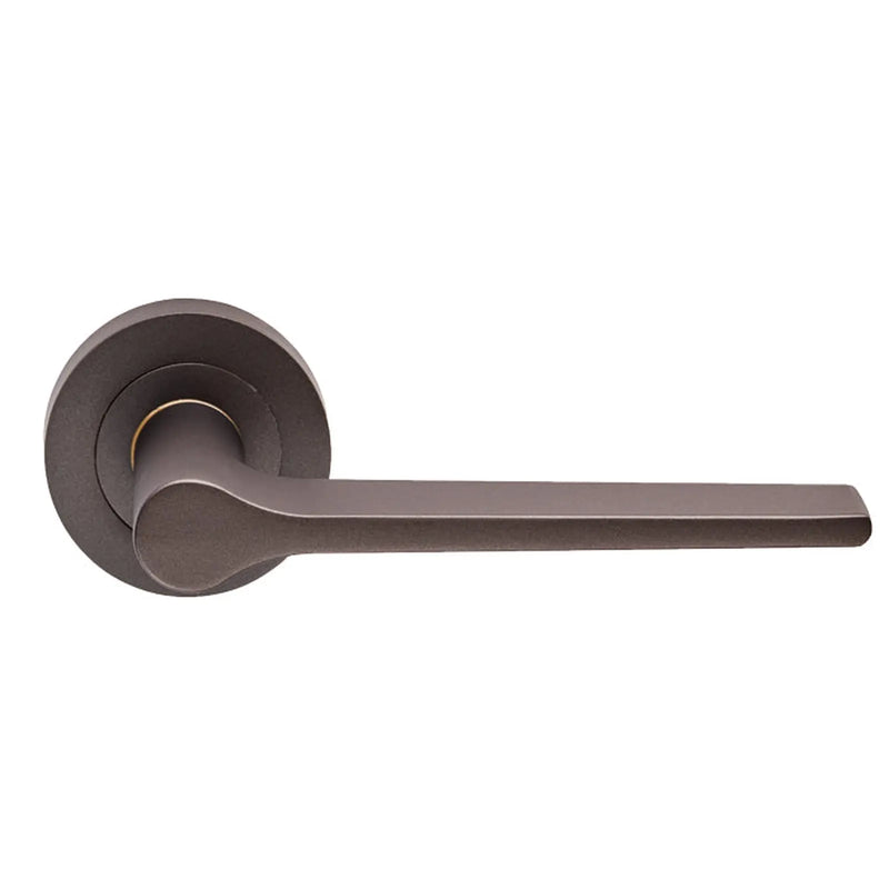 Velino Lever On Sprung Screw-On Round Rose - Matt Bronze