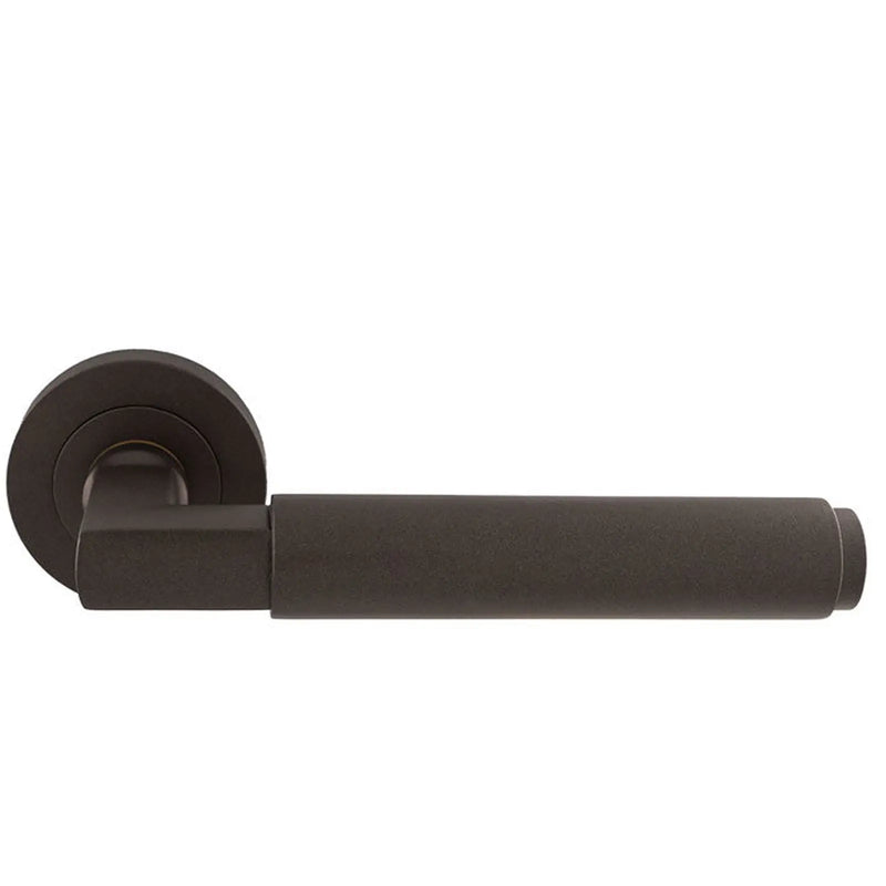 Masano Lever On Sprung Screw-On Round Rose - Matt Bronze