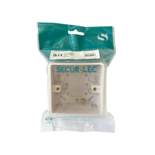 Securlec Single Pattress Box Bagged 35mm